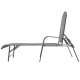 NNEVL Sun Loungers 2 pcs with Table Steel Anthracite