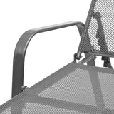 NNEVL Sun Loungers 2 pcs with Table Steel Anthracite
