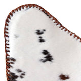 NNEVL Butterfly Chair Brown and White Real Cowhide Leather
