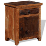 NNEDPE Nightstand Solid Acacia Reclaimed Wood