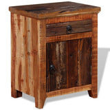 NNEDPE Nightstand Solid Acacia Reclaimed Wood