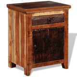NNEDPE Nightstand Solid Acacia Reclaimed Wood