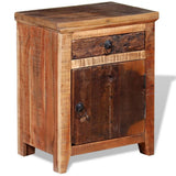 NNEDPE Nightstand Solid Acacia Reclaimed Wood