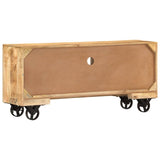 NNEDPE Tv Cabinet Rough Mango Wood 120x30x50 Cm