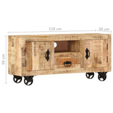 NNEDPE Tv Cabinet Rough Mango Wood 120x30x50 Cm