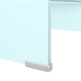 NNEVL TV Stand/Monitor Riser Glass Green 40x25x11 cm