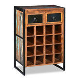 NNEDPE Wine Rack For 16 Bottles Solid Reclaimed Wood