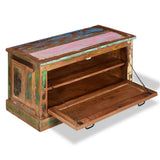 NNEDPE Shoe Storage Bench Solid Reclaimed Wood