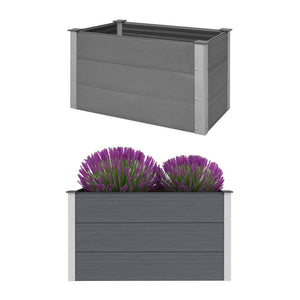 NNEVL Garden Raised Bed WPC 100x50x54 cm Grey