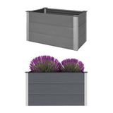 NNEVL Garden Raised Bed WPC 100x50x54 cm Grey