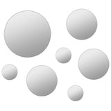 NNEVL 7 Piece Wall Mirror Set Round Glass