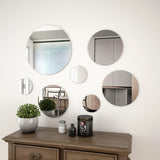NNEVL 7 Piece Wall Mirror Set Round Glass