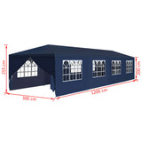NNEVL Garden Marquee 3x12 m Blue