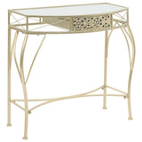 NNEDPE Side Table French Style Metal 82x39x76 Cm Gold