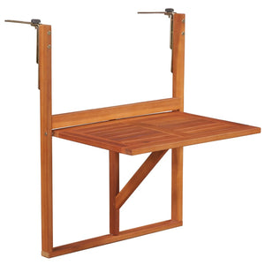 NNEVL Hanging Balcony Table 64.5x44x80 cm Solid Acacia Wood