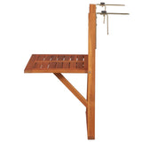 NNEVL Hanging Balcony Table 64.5x44x80 cm Solid Acacia Wood