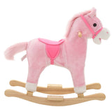 NNEVL Rocking Animal Horse Plush 65x32x58 cm Pink