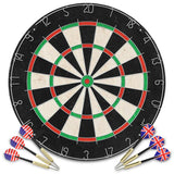 NNEVL Professional Sisal Dartboard with 6 Darts
