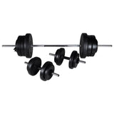 NNEVL Workout Bench with Weight Rack Barbell and Dumbbell Set 60.5kg
