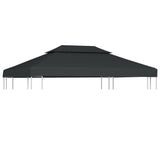NNEVL 2-Tier Gazebo Top Cover 310 g/m² 4x3 m Anthracite
