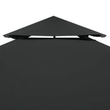 NNEVL 2-Tier Gazebo Top Cover 310 g/m² 4x3 m Anthracite