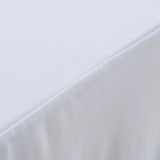 NNEVL 2 pcs Stretch Table Covers with Skirt 183x76x74 cm White