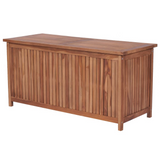 NNEVL Garden Storage Box 120x50x58 cm Solid Teak Wood