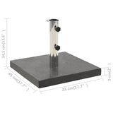 NNEVL Parasol Base Granite 28.5 kg Square Black