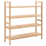 NNEDPE Shoe Rack Solid Walnut Wood 69x26x81 Cm