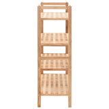 NNEDPE Shoe Rack Solid Walnut Wood 69x26x81 Cm