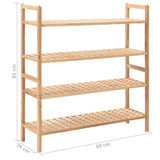 NNEDPE Shoe Rack Solid Walnut Wood 69x26x81 Cm