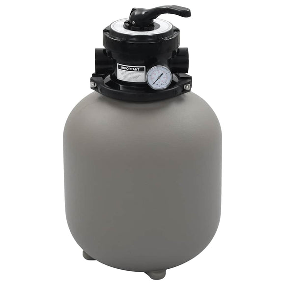 NNEVL Pool Sand Filter with 4 Position Valve Grey 350 mm