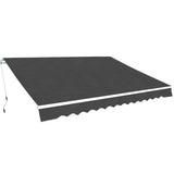 NNEVL Folding Awning Manual Operated 500 cm Anthracite