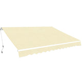 NNEVL Folding Awning Manual Operated 400 cm Cream