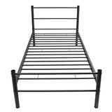 NNEVL Bed Frame Black Metal 106x203 cm King Single Size