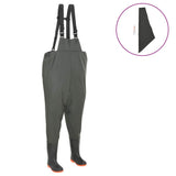 NNEVL Wading Pants with Boots Green Size 39