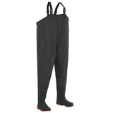 NNEVL Wading Pants with Boots Green Size 43
