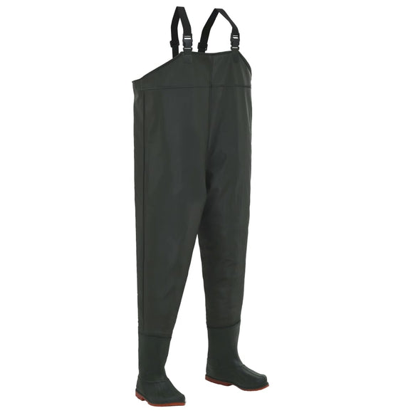 NNEVL Wading Pants with Boots Green Size 46