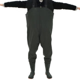 NNEVL Wading Pants with Boots Green Size 46