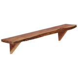 NNEVL Wall Shelves 2 pcs 90x20x18 cm Solid Acacia Wood