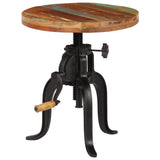 NNEDPE Side Table 45x(45-62) Cm Solid Reclaimed Wood And Cast Iron