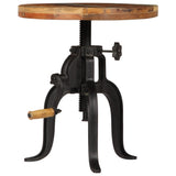 NNEDPE Side Table 45x(45-62) Cm Solid Reclaimed Wood And Cast Iron