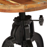 NNEDPE Side Table 45x(45-62) Cm Solid Reclaimed Wood And Cast Iron