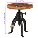 NNEDPE Side Table 45x(45-62) Cm Solid Reclaimed Wood And Cast Iron