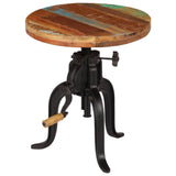 NNEDPE Side Table 45x(45-62) Cm Solid Reclaimed Wood And Cast Iron