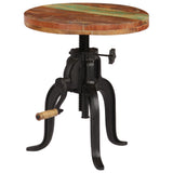 NNEDPE Side Table 45x(45-62) Cm Solid Reclaimed Wood And Cast Iron