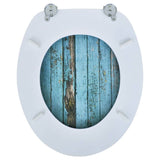 NNEVL Toilet Seats with Lids 2 pcs MDF Old Wood