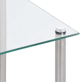 NNEVL Nesting Tables 3 pcs Transparent Tempered Glass
