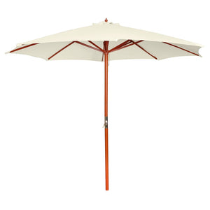 NNEVL Garden Parasol 300x258 cm Sand White