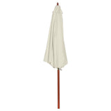 NNEVL Garden Parasol 300x258 cm Sand White
